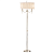 63622 stāvlampa Stanford niķelis/bēšs kupols 2x40W E14 Interiors 1900