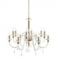 LP.DIDO/12-ORO DIDO lustra zelts/caurspīd. stikls 12x40W E14 D830 H880 ONDALUCE