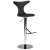 200458610 bāra krēsls Dolphin melna āda/metāla kāja H:78-105cm Dan-Form
