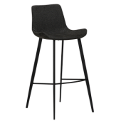 200390860 bāra krēsls Hype melns audums/melnas kājas H:101cm Dan-Form
