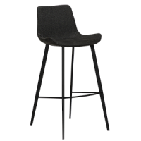 200390860 bāra krēsls Hype melns audums/melnas kājas H:101cm Dan-Form