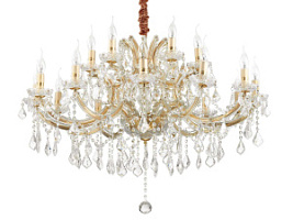 167411 Napoleon  lustra zelts ar krist. 18x40W E14 D960mm H830/1700mm IDEAL LUX