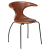 100220113  krēsls Flair brūna āda/hroma kājas Dan-Form