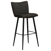 200675130 bāra krēsls Join melns audums/melnas kājas H:103cm Dan-Form