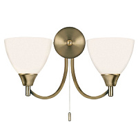 1805-2AN sienas lampa Alton misiņš/stikls 2 x 60W E14 Endon