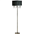 63624 stāvlampa Stanford niķelis/melns kupols 2x40W E14 Interiors 1900