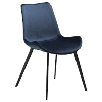 100690660 krēsls Hype zils velvets/melnas kājas Dan-Form