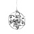 MUNI-CH griestu lampa Muni hroms/stikls 8W LED 3000K 630lmEndon