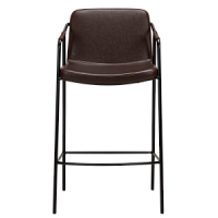 300310304 bāra krēsls Boto tumši brūna eko āda/melnas kājas H:95cm Dan-Form