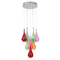 NIRO-10MULTI griestu lampa Niro hroms/stikls 10 x 10W G4 Endon