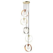 81923 griesu lampa Hoop niķelis/varš/misiņš 5x40W E27 Endon