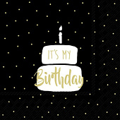 L 958279 salvetes It's My Birthday melnas/zelta 20gab IHR
