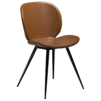100800210 krēsls Cloud gaiši brūna eko āda/melnas kājas Dan-Form