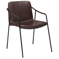 100310304 krēsls Boto tumši brūna eko āda/melnas kājas Dan-Form