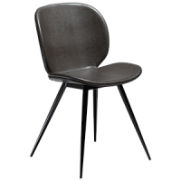 100800215 krēsls Cloud pelēka eko āda/melnas kājas Dan-Form