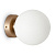 MOD321WL-01G1 sienas lampa Basic Form zelta/balts kupols 1x40W E14 Maytoni