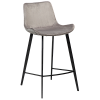 200490830 bāra krēsls Hype pelēks velvets/melnas kājas H:91cm Dan-Form