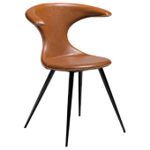 100222310 krēsls Flair brūna eko āda/melnas kājas Dan-Form