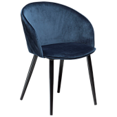 100800610 krēsls Dual zīls velvet/melnas kājas DAN FORM