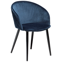 100800610 krēsls Dual zīls velvet/melnas kājas DAN FORM