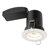 61059 iebūbējams gaismeklis Shieldplus mat.balts 50W GU10 Saxby