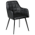 100801562 krēsls Embrace melna eko āda/melnas kājas Dan-Form
