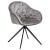 100320301 krēsls Cray pelēks velvets/melnas kājas Dan-Form