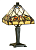 63898 galda lampa Alcea Tiffany stikls 1x40W E14 Interiors 1900