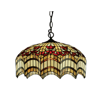 64375 galda lampa Vesta Tiffany stikls 3x60W E27 Interiors 1900