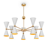 MOD108PL-14WG  lustra Vesper balta/zelta 14x40W E14 Maytoni