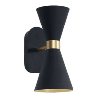 W0246 CORNET sienas gaismeklis melns 2x5W LED 550lm 3000K CRI90 MAXLIGHT