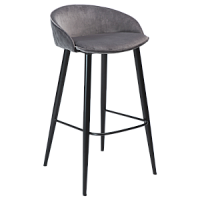 200800690 bāra krēsls Dual pelēks velvets/melnas kājas H:91cm Dan-Form