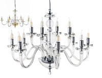 LP.BACH/12SP-ORO Lustra bez kupoliem BACH zelts 12x40W E14 Ondaluce