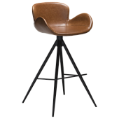 200200110  bāra krēsls Gaia brūna eko āda/melnas kājas H:97cm Dan-Form