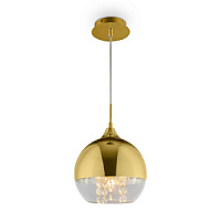 P140-PL-110-1-G griestu lampa Fermi zeltīts hroms/stikls un kristāli D:200mm 1x60W E27 Maytoni