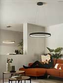 LED-NIKE-S70-NER Griestu gaismeklis melns D690mm 58W 8470lm Fan