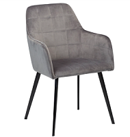 100801560 krēsls Embrace pelēks velvets/melnas kājas Dan-Form