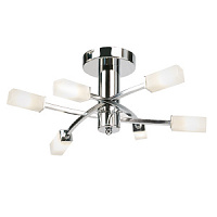 146-6CH Havana griestu lampa hroms/balts kupols 6xG9 25W IP20 Lighting Brands