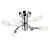 146-6CH Havana griestu lampa hroms/balts kupols 6xG9 25W IP20 Lighting Brands