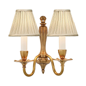 63793 sienas lampa Asquith misiņš/bēši kupoli 2x40W E14 Interiors 1900