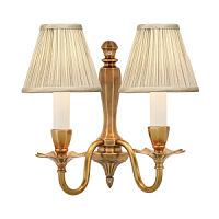 63793 sienas lampa Asquith misiņš/bēši kupoli 2x40W E14 Interiors 1900