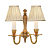 63793 sienas lampa Asquith misiņš/bēši kupoli 2x40W E14 Interiors 1900