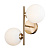 WL-66463-2-HB sienas lampa Mirellio misiņš/matēts stikls 2x5W G9 Italux
