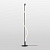 MOD166FL-L15B3K stāvlampa Tau melna LED 15W 3000K H1500mm Maytoni