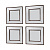 5055999238212 spogulis Ashkirk (4pk) W345 x D25 x H345mm GL