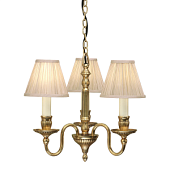 63816 lustra Fitzroy misiņš/bēši kupoli 3x40W E14 Interiors 1900