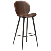 200800225 bāra krēsls Cloud tumši brūna eko āda/melnas kājas 110cm Dan-Form