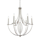 WHISTLE-6NI lustra Whistle niķelis 6 x 60W E14 Endon