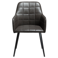 100801530 krēsls Embrace pelēka eko āda/melnas kājas Dan-Form