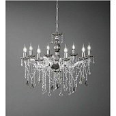 LP.DAMASCO/8-FUME DAMASCO lustra krist/zila 8x40W E14 D820mm minH600mm Ondaluce